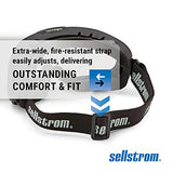 ▶  Gafas de seguridad, protección ocular Wildland Fire OTG, antiniebla, resistente a los arañazos, protector de ojos para hombres y mujeres con lente transparente, correa ajustable, marco negro, S80225