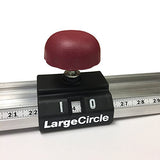 Milescraft 1219 - Kit de guía circular para cortar/enrutar círculos pequeños y grandes de 1.5 pulgadas. Hasta 52 pulgadas. Diámetro: incluye base compensada adicional para proyectos de bordes, color negro