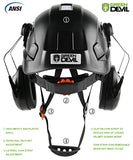 ▶ GREEN DEVIL Unisex-Adulto Casco Seguridad Casco Duro Con Visera Y Protección Para Los Oídos Casco Trabajo Abs Ventilado Liviano Y Ajustable Para Hombres Y Mujeres Suspensión 6 Puntos Aprobado