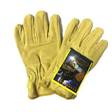 ▶ Guantes de soldador Guantelete Resistente a Las Llamas Amarillo Claro