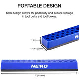 ▶ NEIKO Organizador y soporte para puntas de destornillador hexagonal | Base magnética | Capacidad para hasta 37 puntas | Compatible con puntas hexagonales de 1/4" y adaptadores | Diseño compacto para fácil almacenamiento y transporte