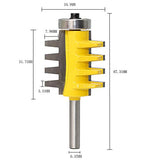 Bestgle 1/4" Caña Fresa para Cono Tenon Fresas de Carpintero para Trabajar la Madera Herramientas de Cola Router Shank ferrocarril