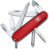 ▶ Victorinox Hiker - Cuchillo, Rojo, Acero inoxidable, 7 funciones