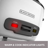 ▶ BLACK+DECKER Arrocera de 6 Tazas, Blanca