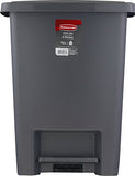Rubbermaid Bote de Basura con Tapa, 8.25 galones, Gris, fácil de Limpiar para el hogar, Cocina, recámara, Oficina