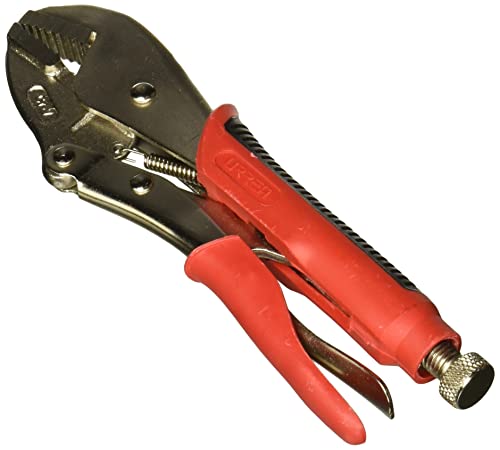 ▶ URREA  Pinza de Presión Quijada Recta Mango Bimaterial, 10