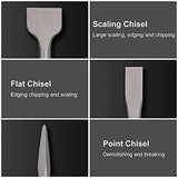 ▶ Juego de broca cincel para taladro de martillo, herramienta de extracción de hormigón, juego de cinceles para ahorrar mano de obra, 3 piezas, tamaño estándar para para para(SDS MAX (cinco hoyos))