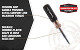 Southwire 59723940 - Destornillador multipunta 12 en 1; puntas intercambiables; mango de agarre cómodo; hexagonal 1/4"; 5/16"; 3/8"; Phillips #1;2;3; ranurado SL4-5;SL6-8;sl8-10; y cuadrado #1;2