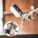 ▶ Respirador de Cara Completa Reutilizable Cubierta de Cara Completa Cubierta de Gas 8 en 1 Respirador de Vapor orgánico Amplio Campo de visión para máquina de Pintura Pulido Soldadura y Otra