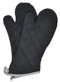 ▶ Guantes ignífugos Manopla Acolchada Resistente para Cocina y Barbacoa, ignífuga, 17 Pulgadas, Color Negro, Paquete de 2