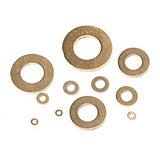 💢 Hilitchi 350-pcs [tamaño del 10 – ] latón arandela plana conjunto surtido – M2, M2,5 M3 M4 M5 M6 M8 M10 M12 M14
