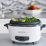 ▶ BLACK+DECKER Arrocera de 6 Tazas, Blanca