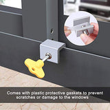 ▶  Cerraduras de Ventana, 6 Juegos Cerraduras de Seguridad con Llave para Niños, Ajustable Aleación de Aluminio Antirrobo y Oficina en el Hogar