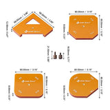 Herramientas Carpintería  HERMIT TOOLS Plantilla de esquina 12 en 1 para enrutadora/recortadora R5 R10 R15 R20 R25 R30, T5 T10 T15 T20 T25 T30 Medio Redondo Radio de esquina Quick Jig (12 radios diferentes)