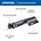 ▶ DREMEL -  Multi-Max MM20V-01 Kit multiherramienta oscilante inalámbrico con (1) batería, gris