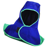 ▶ Capucha de soldadura Resistente al calor Casco de nylon Cuello con cuello soldador Protección de seguridad Blish Azul, Capucha de soldadura de nylon