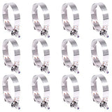 💢 Hilitchi 12 abrazaderas de acero inoxidable con bordes redondeados, abrazadera interenfriadora de admisión turbo (70-80 mm)
