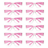 ▶ Lentes de seguridad transparentes color rosa, 12 pares de lentes protectores, lentes de policarbonato resistentes a los impactos