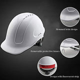 outdoor product Casco de Seguridad Industrial, Casco de Construcción de Borde de ABS Casco de Seguridad de Choque con Gafas，para Poder/Edificio