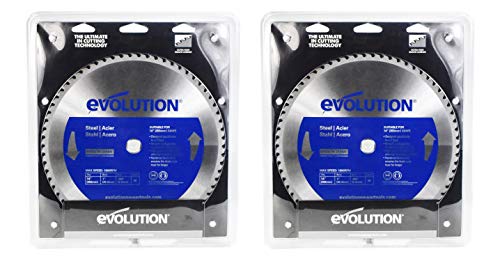 ▶ EVOLUTION POWER TOOLS Hoja de sierra de corte de acero, 14 pulgadas, 66 dientes (2 unidades)