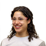 ▶ Lentes de seguridad transparentes color rosa, 12 pares de lentes protectores, lentes de policarbonato resistentes a los impactos