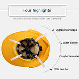 ▶ Casco de Seguridad Industrial, Casco de construcción rígido, arnés de 6 Puntos, Casco de Protección, Casco de Trabajo Casco