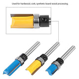▶ 3 Unids 1/4 Pulgadas De CarpinteríA Fresa Fresa Cojinete Buje Trim Router Bit Set Edge Edge Slotting Router