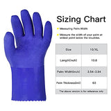 ▶ Guantes resistentes a los productos químicos  guantes industriales cortos de 28 cm de largo, revestimiento de PVC , guantes resistentes al agua reutilizables