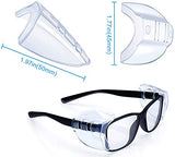 ▶ Pares Protectores Antideslizantes Laterales de Gafas de Ojo,Seguridad Protector Flexible Transparente Se Adapta a Anteojos Medianos Pequeños Agregue Más Protección a Gafas de Seguridad