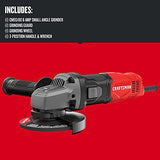 ▶ CRAFTSMAN  Herramienta de amoladora angular pequeña de 4-1/2 pulgadas, 6 amperios (CMEG100)