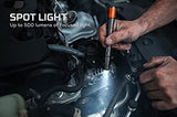 🔦 Linterna recargable NEBO Inspector - Linterna LED recargable de 500 lúmenes con clip de bolsillo de acero, cable de carga USB, impermeable IPX7 y base magnética, color gris plomizo