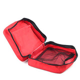 PAXLamb Bolsa plegable de primeros auxilios vacía bolsa de almacenamiento médica bolsa de almacenamiento plegable roja para kits de primeros auxilios de emergencia, kit de primeros auxilios, aspiradora (rojo con tamaño de 9,8 x 7,1 x 3,1 pulgadas)