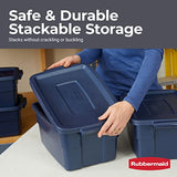 Rubbermaid Roughneck - Bolsas de almacenamiento de 3 galones, contenedores apilables duraderos, ideales para artículos fuera de temporada, pequeñas necesidades de almacenamiento y más, paquete de 6