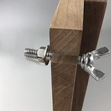 LEONTOOL 12 tornillos de mariposa para pulgar con perilla de ala M6 x 40 mm, tornillos de acero inoxidable 304, tuercas y arandelas de mariposa