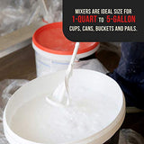 ▶ Juego de 2 cuchillas mezcladoras de pintura, resina epoxi, barro y cemento, herramientas de agitación para taladro eléctrico, palas de mezcla de cinta de 15.5 y 14 pulgadas, cañas de cabeza hexagonal de 3/8 y 5/16 pulgadas, mezcla de cubo de