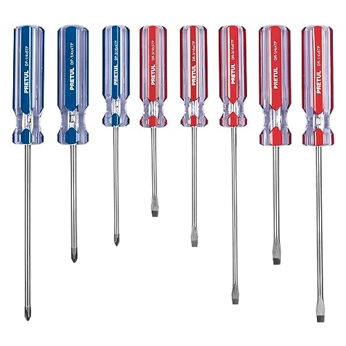 ▶ PRETUL Pretul  Juego de 8 desarmadores, mango de PVC