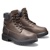 ▶ TIMBERLAND PRO Botas de trabajo industriales con cierre directo de acero de 6 pulgadas para hombre, impermeables, aisladas, Marrón, 7.5 US