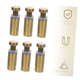 🔩 Mobestech 24 Piezas De Acero Inoxidable Clavos Publicitarios Soporte De Letrero Soporte De Vidrio Tornillos Blancos Soportes De Letrero Tornillos De Separación Soportes De Separador De