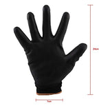 ▶ Guantes Antiestáticos de nylon, guantes de revestimiento de PU Los guantes de seguridad de trabajo resistentes al desgaste protegen las manos para jardinería, industria química, etc.(L)