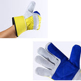 ▶ Guantes De Soldador, Protección De La Soldadura De La Protección De La Mano De Obra, Alta Temperatura Y Resistencia Al Desgaste, Guantes Antideslizantes A Fuego Corto