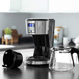 Black+Decker CM1331S-LA Cafetera Programable Black + Decker con Filtro Permanente y Sistema de Goteo en Vórtice, 12 Tazas, CM1331S-LA, color, Negro, pack of/paquete de 1