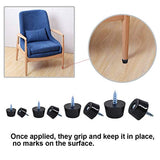 💢Hilitchi - Almohadillas de goma redondas negras con tornillos a juego con arandela de acero inoxidable integrada para tabla de cortar, amplificadores, mesas de escritorio, sofás (kit surtido)