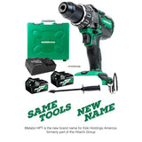 ▶ METABO Kit de taladro/ inalámbrico destornillador  MultiVolt de 18 V, motor sin escobillas, portabrocas de metal sin llave de 1/2 pulgada, garantía de herramienta de por vida | DS18DBFL2E