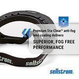 ▶  Gafas de seguridad, protección ocular Wildland Fire OTG, antiniebla, resistente a los arañazos, protector de ojos para hombres y mujeres con lente transparente, correa ajustable, marco negro, S80225