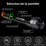 🔦 Linterna LED Luz UV y Blanco 2 en 1,AveDistante Linterna Ultravioleta Linterna Tácticas con Funcion de Agrandar y Enfocar 4 Modos para Lluminación Detectar Orina de Mascotas,Ciclismo,Camping, Flashlight 1000 Lúmenes Incluida AAA Batería