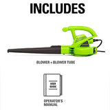▶  Greenworks Soplador de 2 velocidades de 9 amperios (170 CFM/180 mph) 2401502