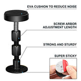 🔩 Neatbuddy - Juego de 4 topes para el marco de la cama ajustable, color negro, con almohadillas para muebles y tornillos, no más crujidos, protege la pared de golpes, fácil de instalar (3 a 9 cm)