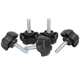 ▶ Tornillo de Mariposa Roscado Macho de 5 Piezas, Tornillo de Mariposa Con Mango de Plástico M6 de 25 Mm, Tornillo de Cabeza de Estrella de Cinco Puntas, Perilla de Agarre Roscadatornillo combinado