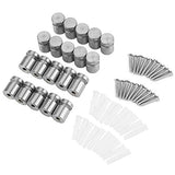 Jadeshay Set de 20 Pasadores de Montaje en Acero Inoxidable 304 para Vidrio - Resistente y Versátil - Ideal para Letreros y Espejos