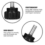 ▶ LUTER 20 Piezas M4 x 10 mm Tornillo de Mariposa Moleteado Roscado de Acero al Carbono, Pernos de Manija Moleteada Perillas de Tornillo de Pulgar De Agarre Tornillos de Sujeción Redondos Negros (Negro)